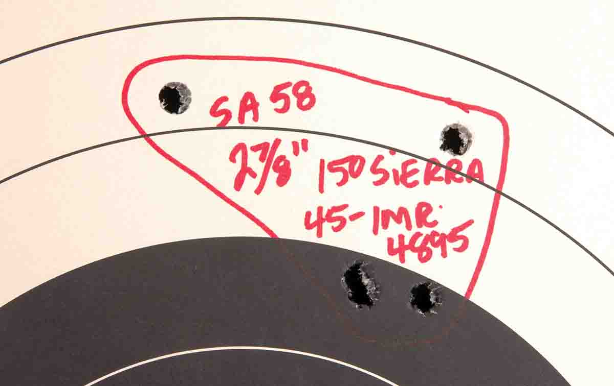 The best groups shot with the DS Arms .308 were slightly under 3 inches at 100 yards.